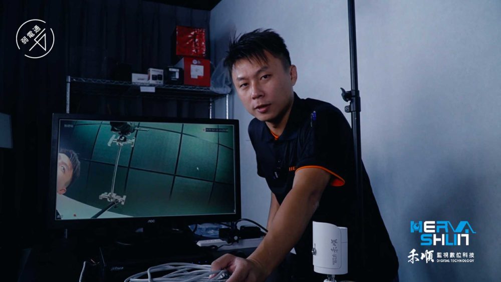 教學示範-安裝監視器接線完成，可看到清晰畫面