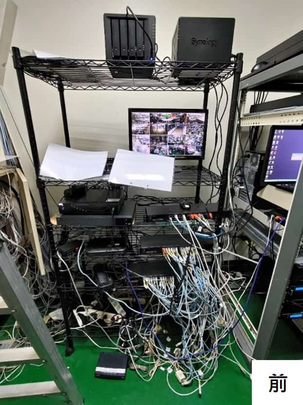 機房整線前後比較【整理線路前】